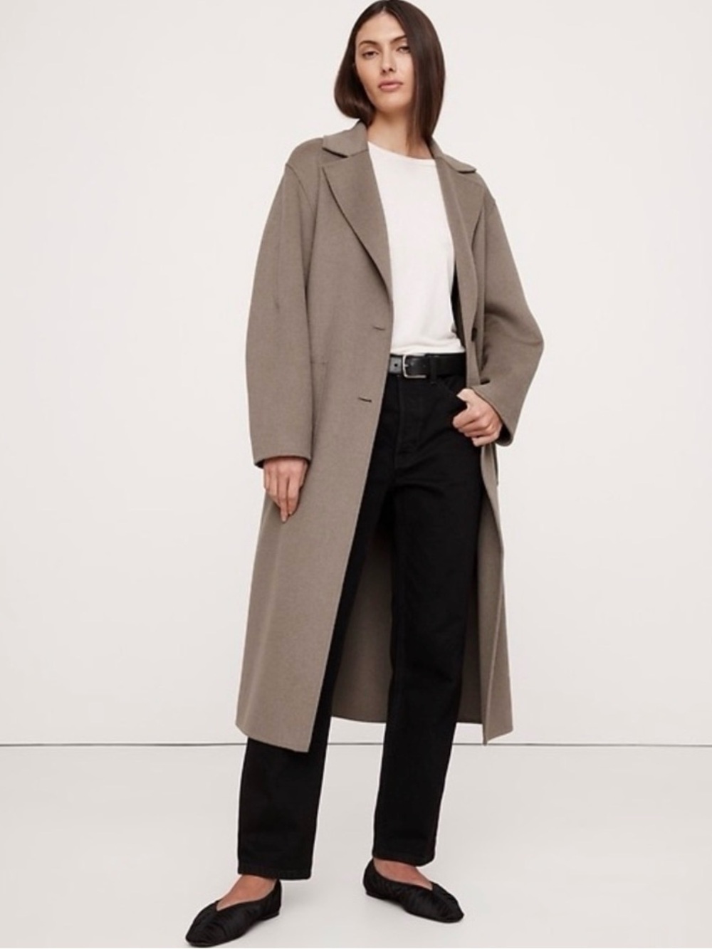 Banana Republic Oversized Double Faced Top Coat Mocha Chai size S